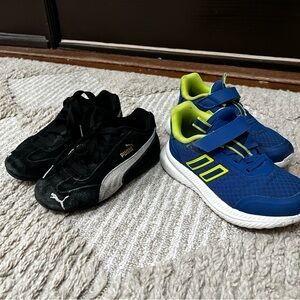 puma and adidas sneakers